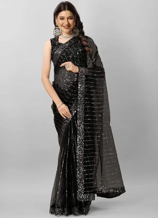 Shopsy Embellished Bollywood Net Saree